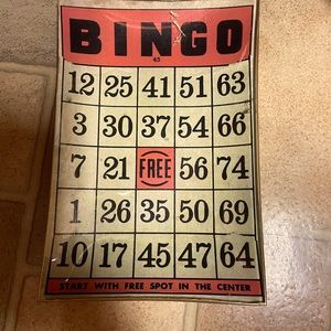 Bingo card dish or ashtray